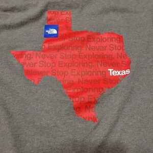 The North Face never stop exploring TEXAS Gray WOMEN'S L casual T- Shirt SOFT